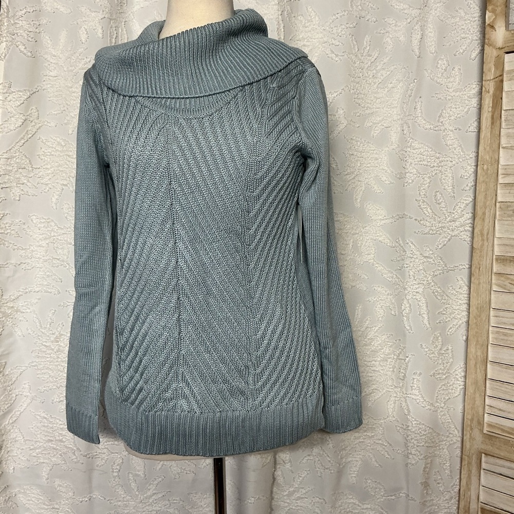 Calvin Klein Light Blue Cowl Neck Sweater